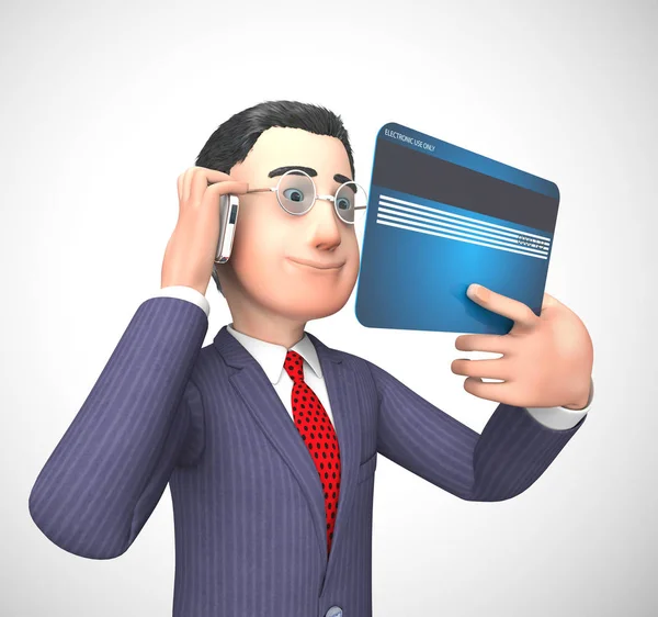 Het pictogram Business creditcard Payments toont trade finance-3D klok — Stockfoto