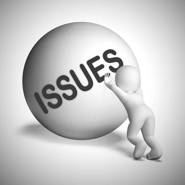 Issues concept icon means problems or difficulties and concerns — Stock Photo, Image