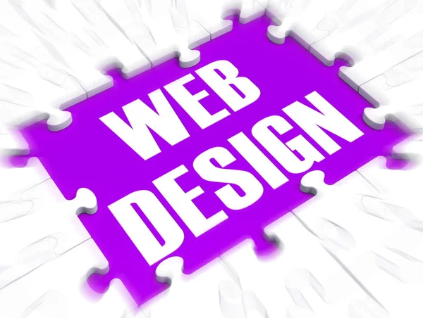 Web design significa fare un sito internet o un programma - 3d illu — Foto Stock