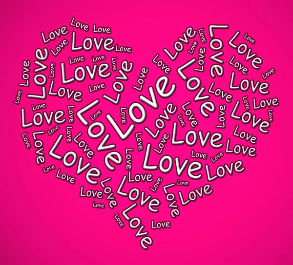 Icono de concepto de amor significa que te adoro y soy tuyo - 3d illustrat —  Fotos de Stock