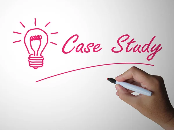 Case study text shows trial and error analysis - 3d illustration — Stock Photo, Image