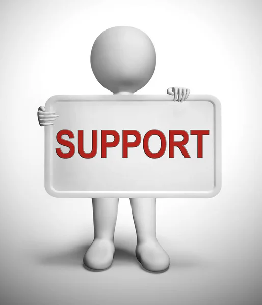 Customer support concept icon means assisting and helping custom — Stock Photo, Image