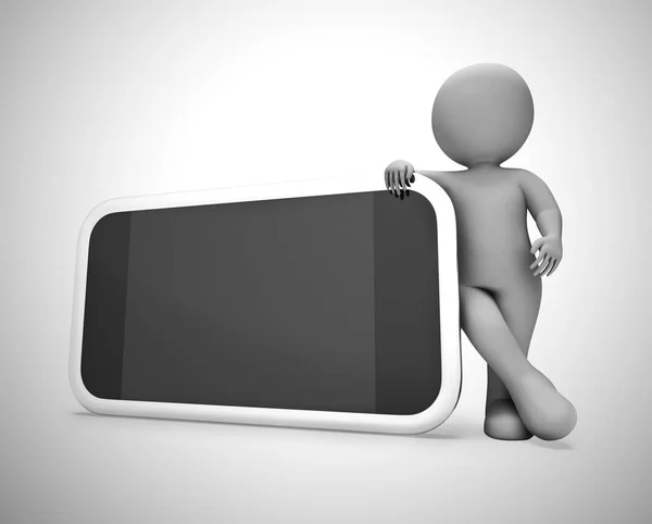 Smartfon lub komórkowe urządzenie mobilne dla aplikacji i Internetu Mocku — Zdjęcie stockowe