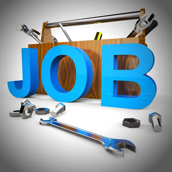 Jobkoncept ikon betyder en karriere eller stilling i beskæftigelse - 3d i - Stock-foto