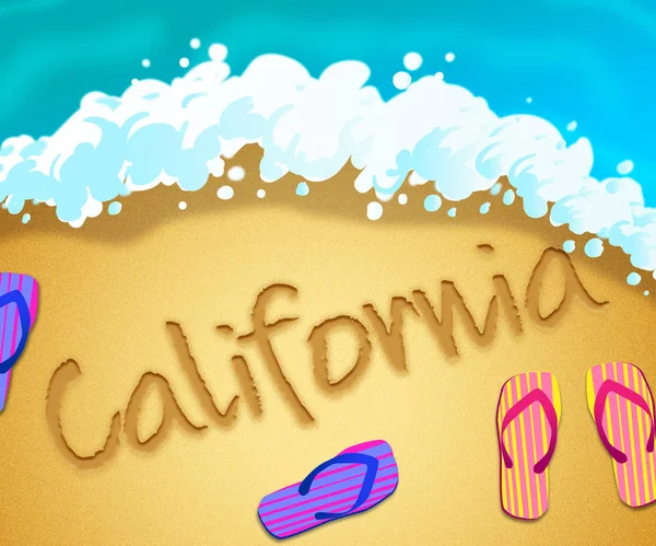 California spiaggia che rappresenta il turismo e le vacanze in Ame — Foto Stock