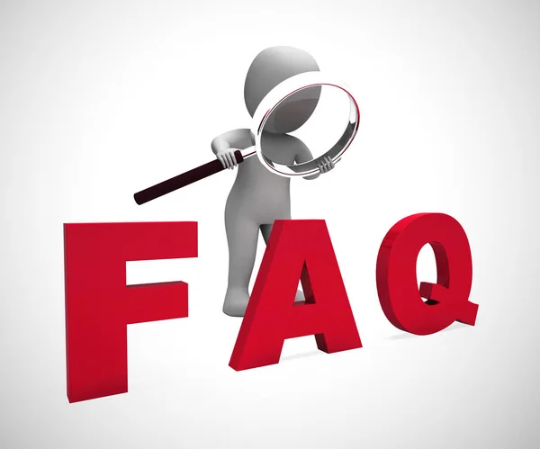 Icono de símbolo de preguntas frecuentes significa responder preguntas para ayudar a los usuarios de soporte —  Fotos de Stock