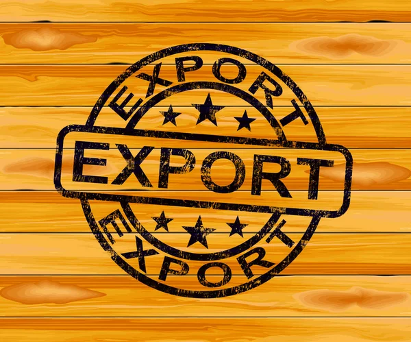 Icône de concept d'exportation montrant l'exportation de biens et de produits  - — Photo