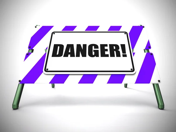 Danger sign warning to take heed and be careful - 3d illustratio — Stock Photo, Image