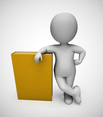 Kitap karakteri okumak eğitimi, okuryazarlığı ve kazancı temsil eder