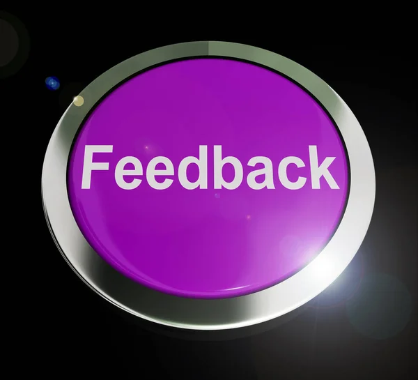 Feedback concept icon means giving a response like criticism or — Stock Photo, Image