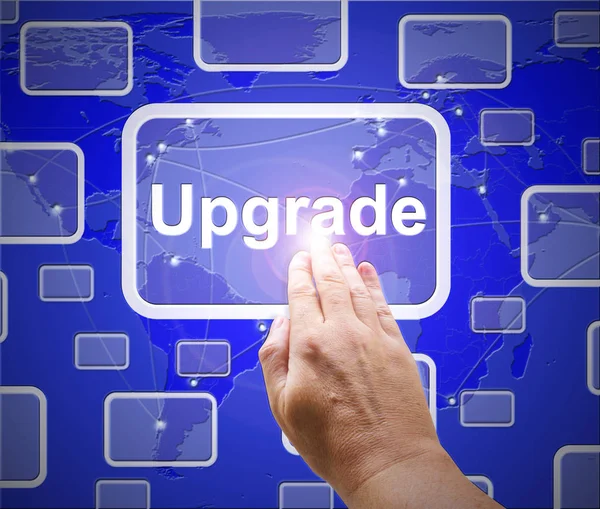 Upgrade concept icoon betekent de nieuwste en modernste versie - — Stockfoto