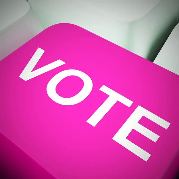 Ikona hlasovacího konceptu znamená přetypování volby do voleb-3D obr — Stock fotografie