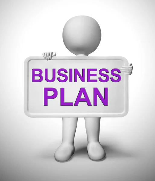 Business plan or planning is important for corporate growth - 3d — Stock Photo, Image