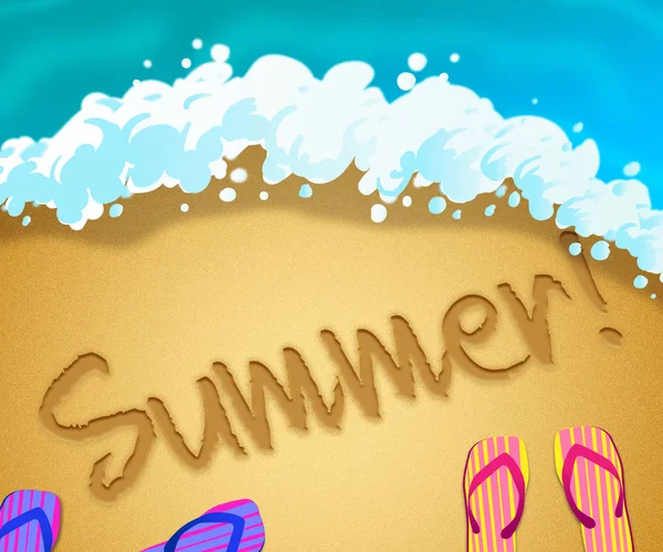 Summer Island Beach Shore vertegenwoordigt toerisme en vakanties ABR — Stockfoto