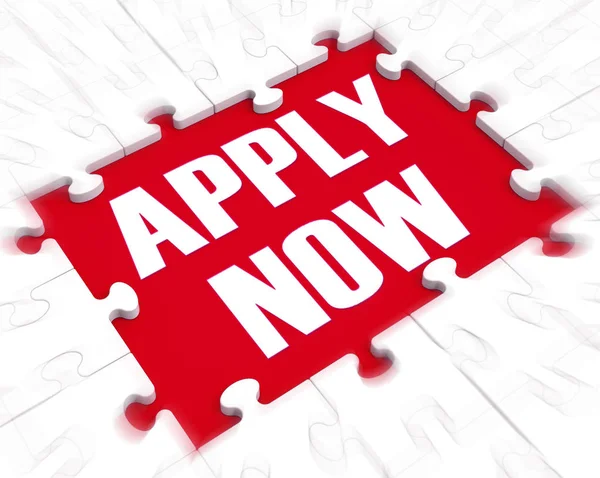 Apply Now concept icoon toont recruitment online voor een job vacanc — Stockfoto