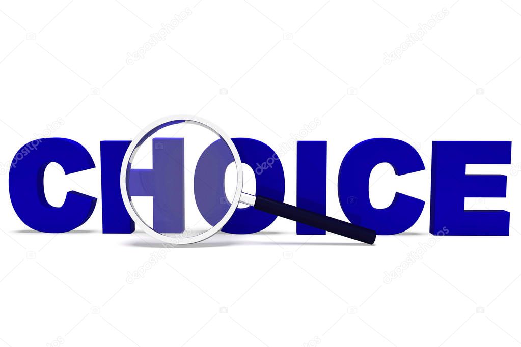 Choice concept icon means having options to decide preferences -