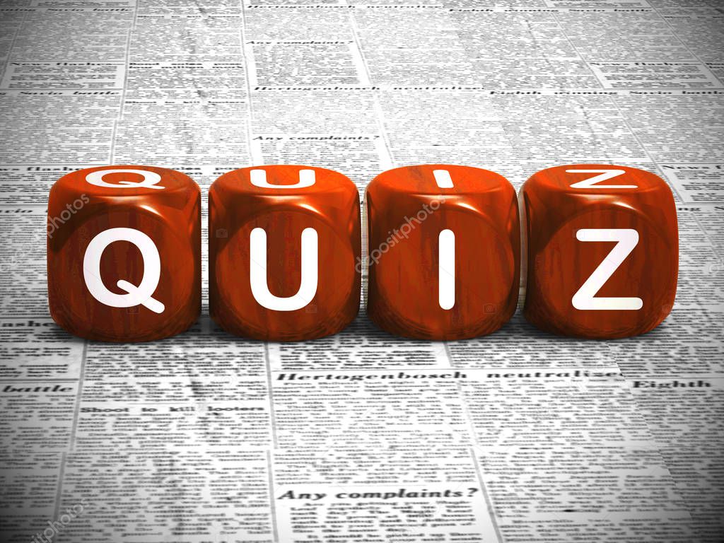 Quiz concept icon means examination or test question - 3d illust