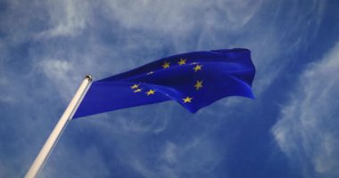 Avrupa Birliği Bayrağı, Eu Banner 'ın 30fps 4k' lik videosu. Bağımsız Ülkeler ve Hükümetler Birliği.