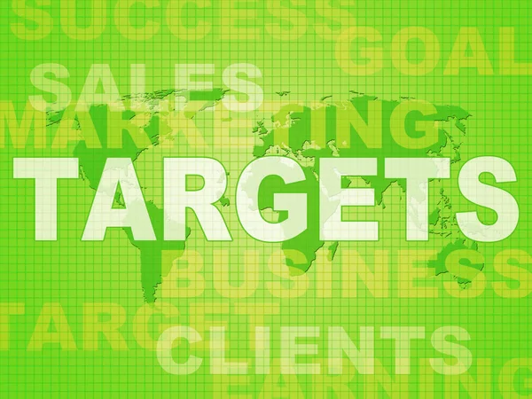 Business targets concept icoon betekent focus op prestatie en Vis — Stockfoto