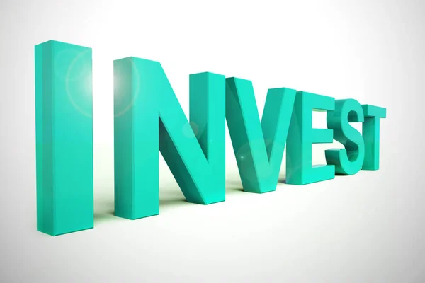 Invest concept icon means speculating using capital - 3d illustr — Stock Photo, Image