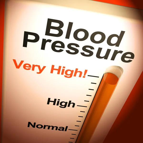 High blood pressure concept icon from stress or hypertension - 3 Stock Image