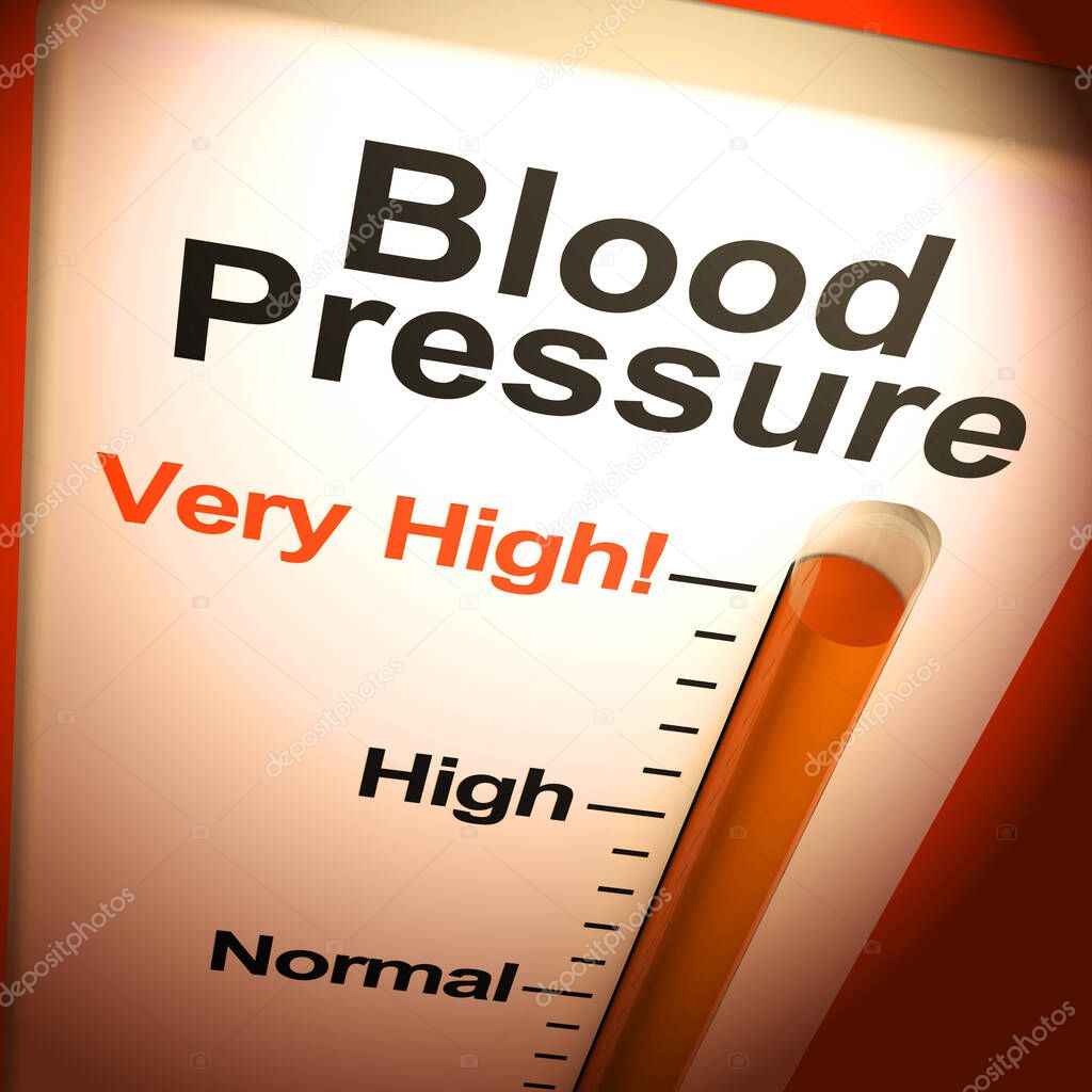 High blood pressure concept icon from stress or hypertension - 3