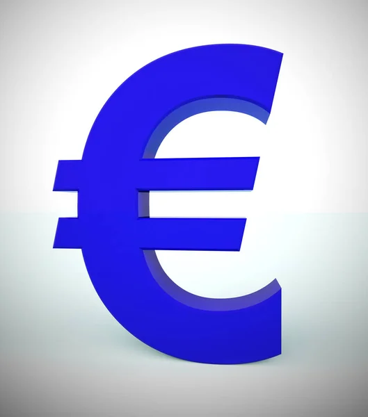 Euro sign concept icon means lots of funds or savings - 3d illus — Stock Photo, Image