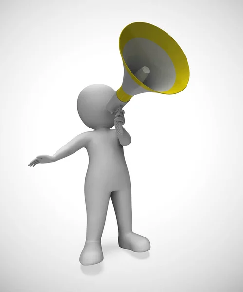 Megaphone used to give opinion announcement or make a speech - 3 — Stock Photo, Image