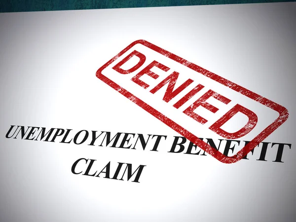 Unemployment benefit claim denied means allowance or dole money Stock Photo