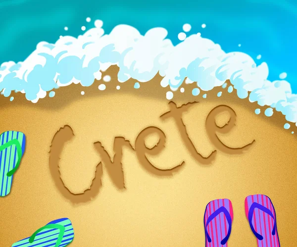 크레타섬 해변, 관광 과 휴가를 상징한다 — 스톡 사진