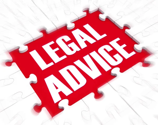 Conceito de aconselhamento jurídico significa obter defesa de um advogado ou Coun — Fotografia de Stock