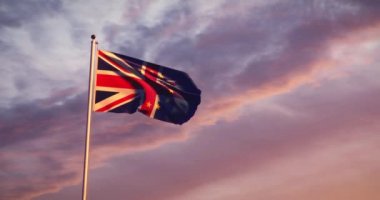 Brexit bayrak sallama dekontları Eu 'dan çıkmak için seferberliği terk ediyor. İngiltere 'yi Avrupa Birliği' nden Ayırma Politik Kararı - 4k 30fps Video