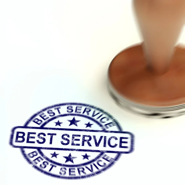 Best service concept icon shows first class support in business — Stock Photo, Image