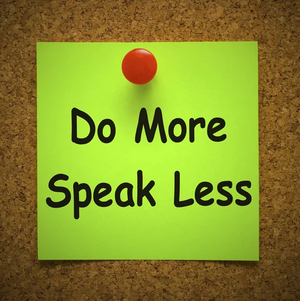Do more speak less expression means going the extra mile - 3d il — Stock Photo, Image