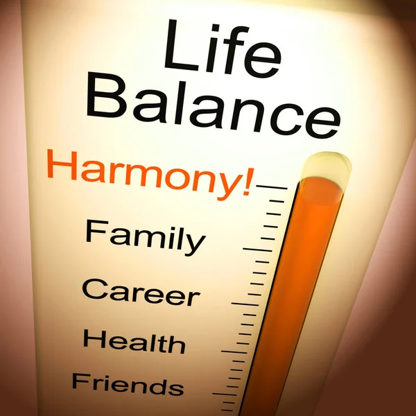 Vida Equilibrio armonía significa igualdad entre la familia de carrera y fr — Foto de Stock