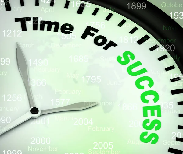 成功的时间概念图标意味着在商业上的胜利和领导 — 图库照片