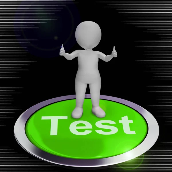 Ikona koncepcji testowej oznacza wersję beta lub próbę - ilustracja 3D — Zdjęcie stockowe