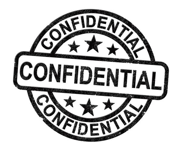 Conceito de carimbo confidencial para certificar documentos como top secre — Fotografia de Stock