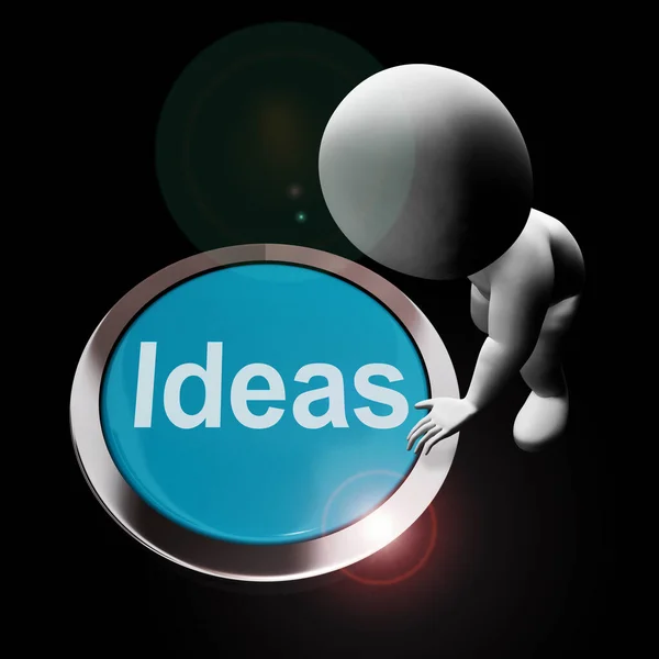 Ideias Conceitos ícone significa onda cerebral ou pensamentos brilhantes e pl — Fotografia de Stock