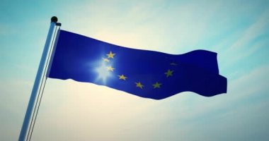 Kanada Bayraklı Dalgalar Kanada Akçaağaç Yaprağı Tasarımı. Bir Özgürlük, Politika ve Vatanseverlik Bayrağı veya Amblemi - 30 fps 4k Video