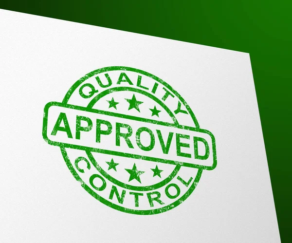 Quality approved concept icon means high-grade and excellent val — Stock Photo, Image