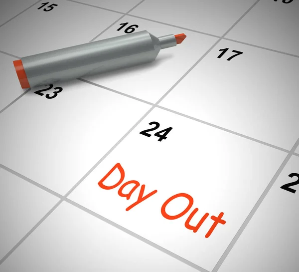 Day out marked on calendar as field trip or excursion - 3d illus — Stock Photo, Image