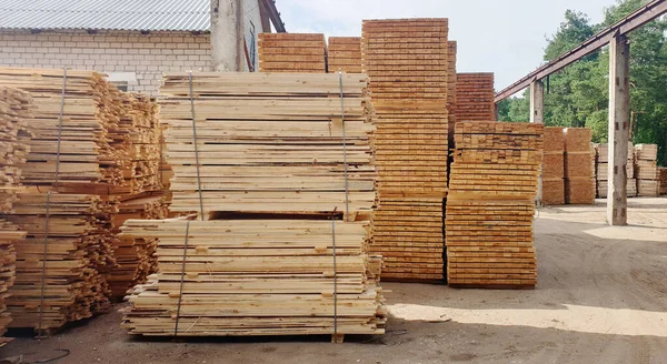 Pallet Legno Nel Magazzino Legname — Foto Stock