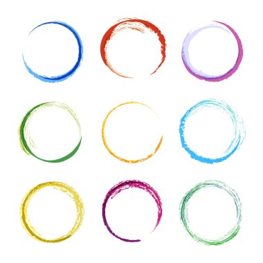 renkli daire şekiller. metin için soyut yuvarlak çerçeveler