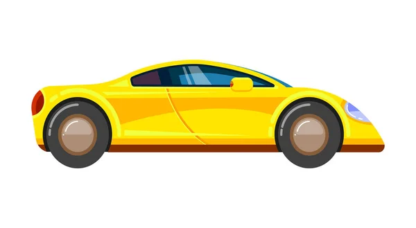 Yellow race car. Racing rally vehicle speed — Stock Vector