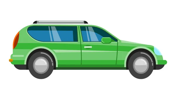 Carro suv azul. Jeep família roadster automóvel esporte off-road veículo — Vetor de Stock