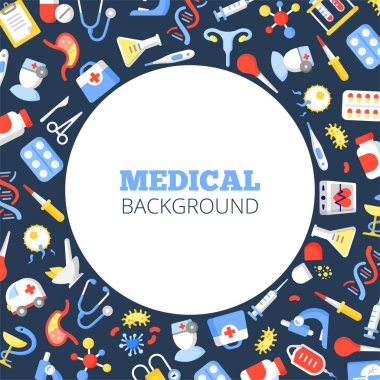 Sağlık sektörü sosyal medya afiş vektör şablonu