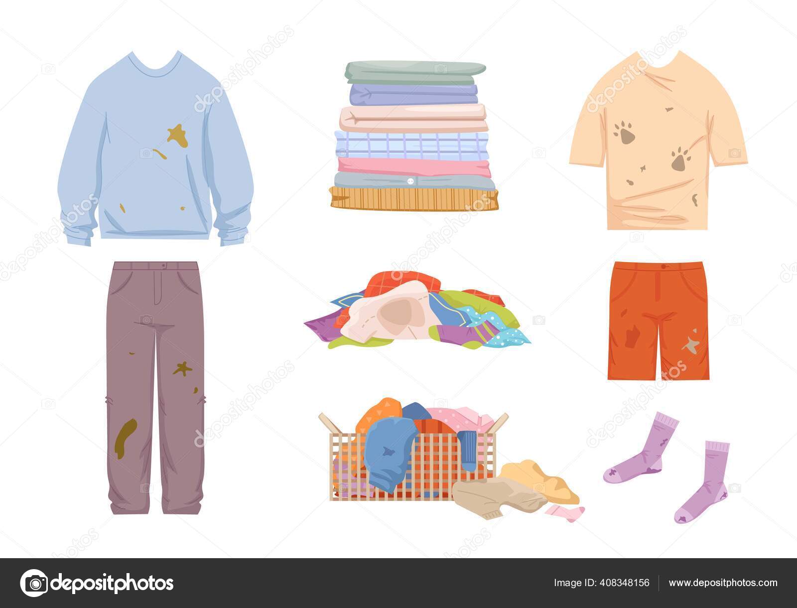 stained clothes clipart