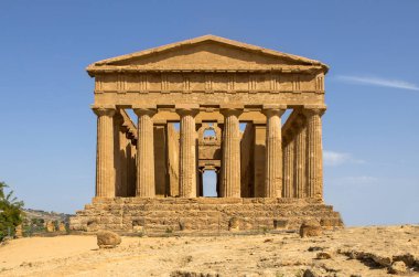 The Temple of Concordia, Agrigento, Sicily island, Italy clipart