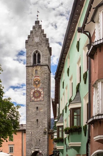 Turm Des Zwölf Und Vipiteno Rathauses Italien — Stockfoto